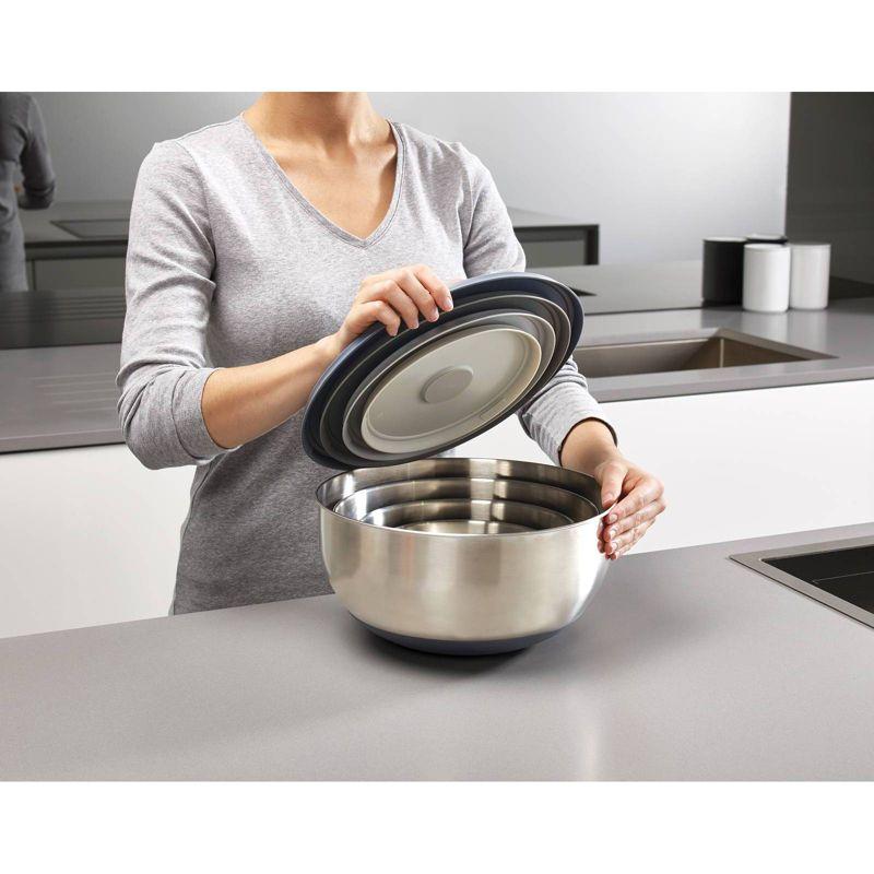 Stainless Steel Nesting Prep & Store Bowl Set with Lids