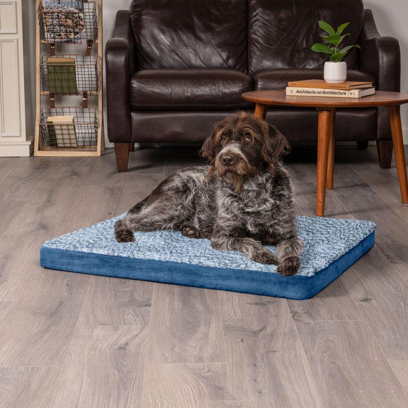 Large Marine Blue Orthopedic Foam Outdoor Dog Bed