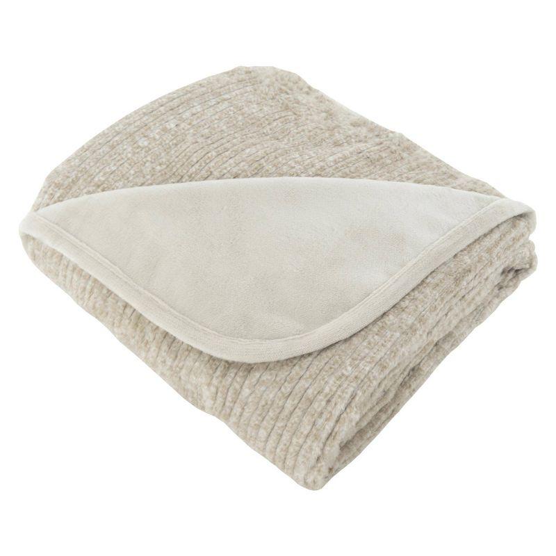 Taupe Waterproof Reversible Plush Pet Blanket 60" x 70"