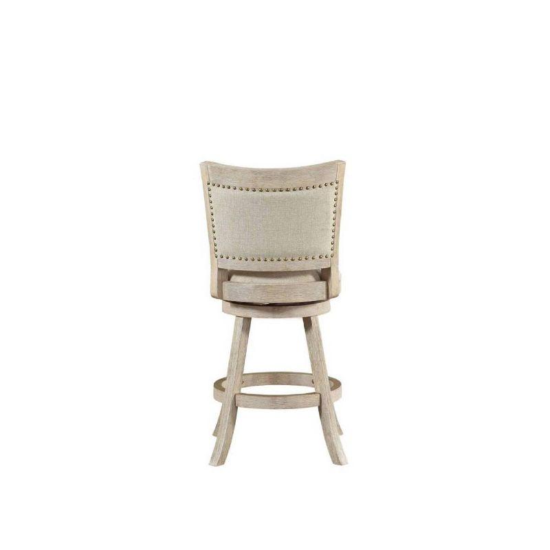 Dovecove Falken Swivel Upholstered Counter Stool with Solid Wood Frame