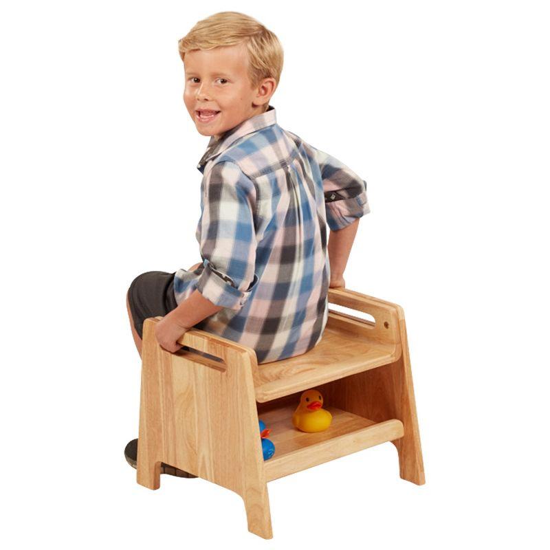 ECR4Kids Sit or Step Stool, Natural