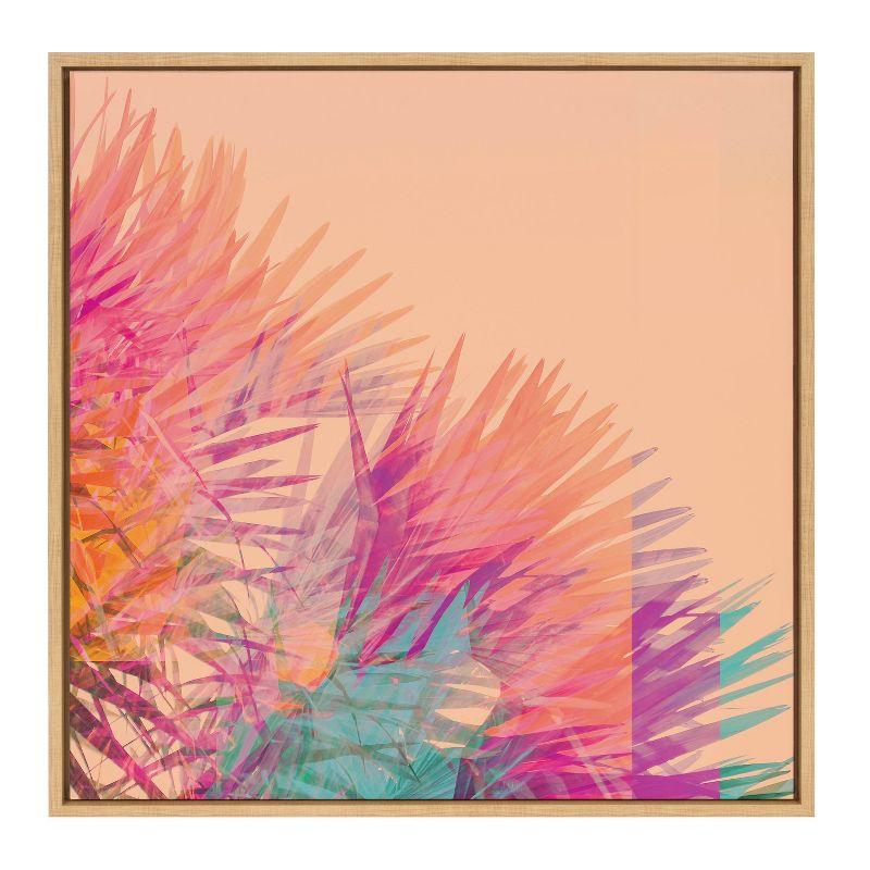 Kate & Laurel All Things Decor 30"x30" Sylvie Sun Burn 2 Wall Art by Alicia Bock Natural: Contemporary Style, Framed Canvas