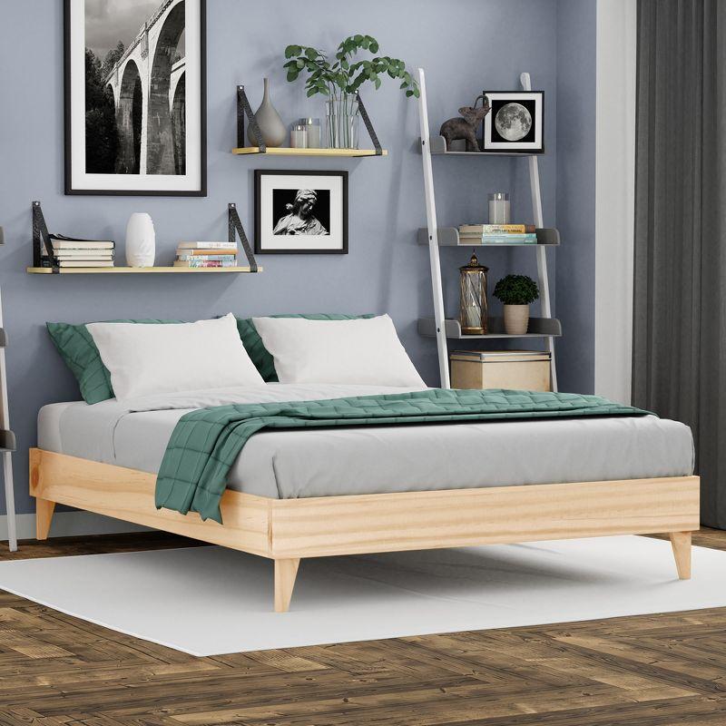 eLuxury Wooden Platform Bed Frame