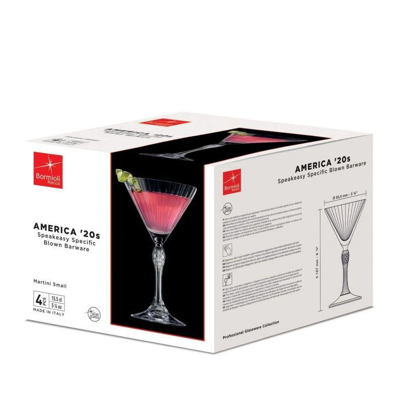 Bormioli Rocco America '20s Small Martini Glass - Set of 4