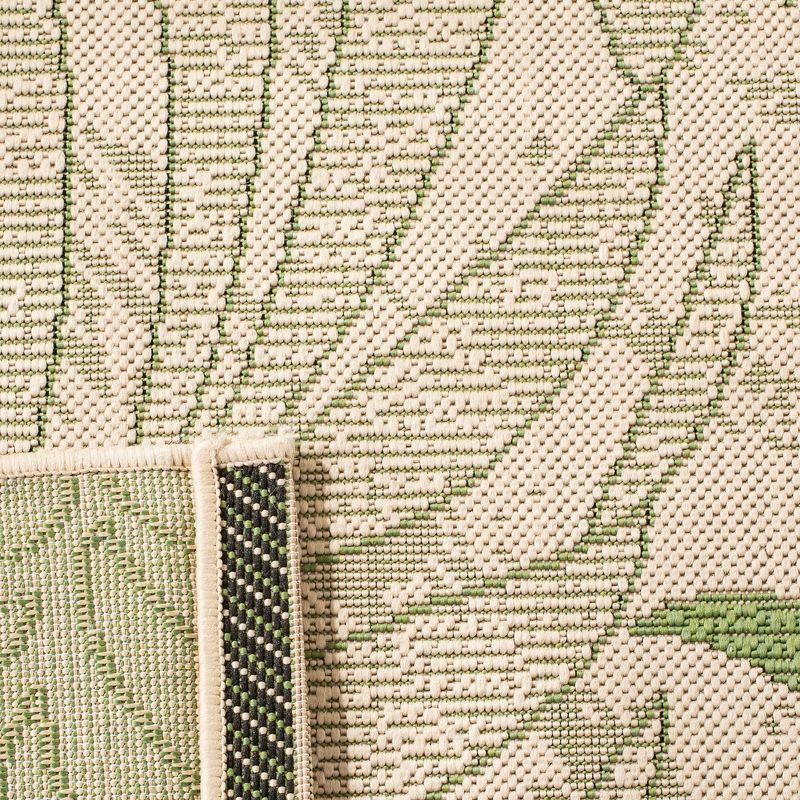 Courtyard CY7836 Power Loomed Indoor/Outdoor Area Rug - Cream/Green - 5'3"x7'7" - Safavieh.