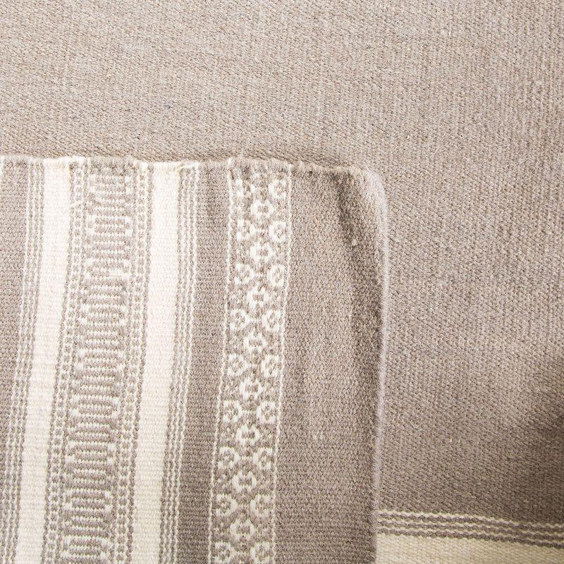 Dhurries DHU601 Hand Woven Area Rug - Light Brown - 5'x8' - Safavieh.