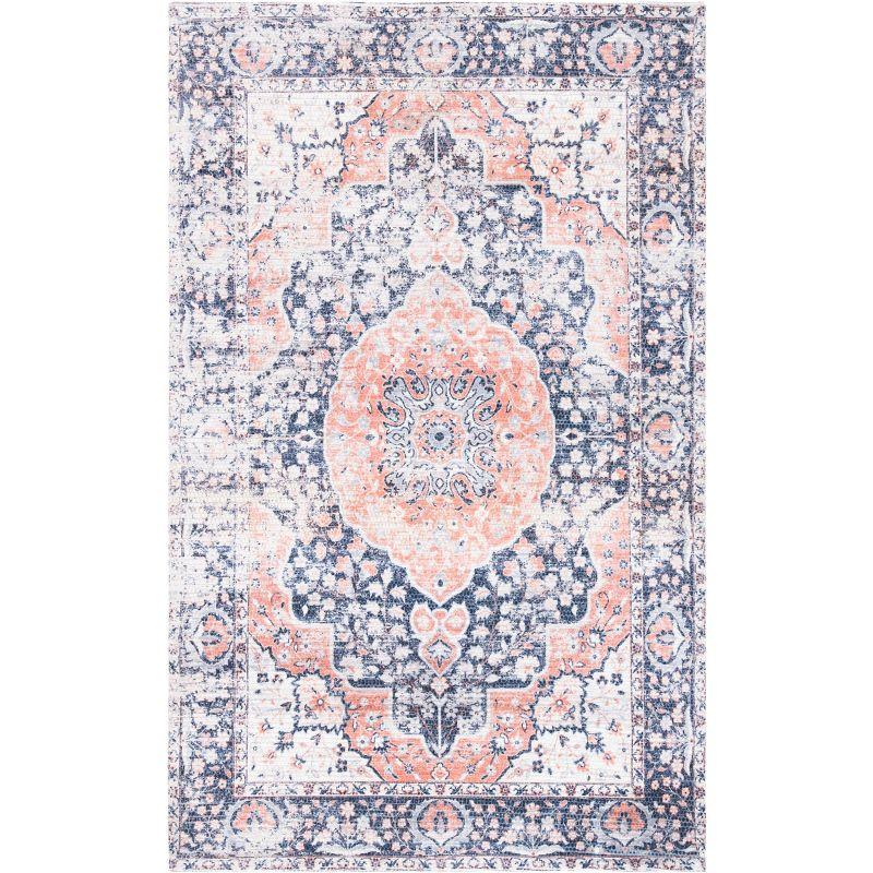 Saffron SFN353 Hand Loomed Area Rug - Navy/Ivory - 3'x5' - Safavieh.