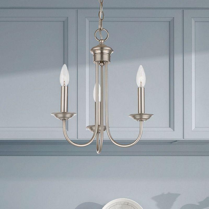 Livex Lighting Estate 3 - Light Chandelier in  Brushed Nickel