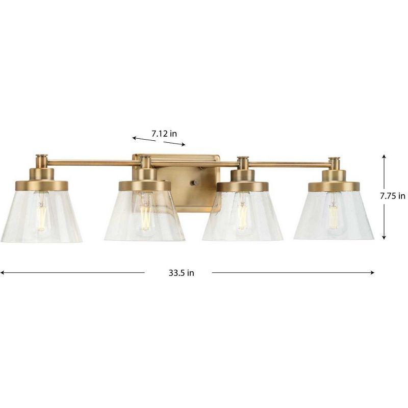 Progress Lighting Hinton 4-Light Brushed Nickel Bath Vanity