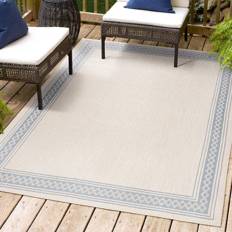 Lucia Classic Diamond Border Indoor/Outdoor Area Rug - JONATHAN Y