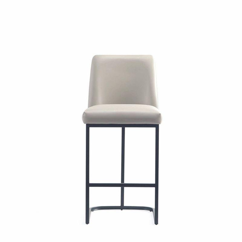 Manhattan Comfort Serena Leatherette Upholstered Metal Counter Height Barstool