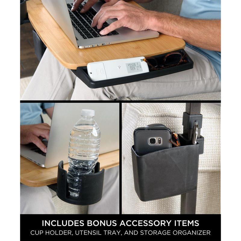 Signature Life Independence Tray Table, Bamboo Swivel TV Tray & Laptop Desk