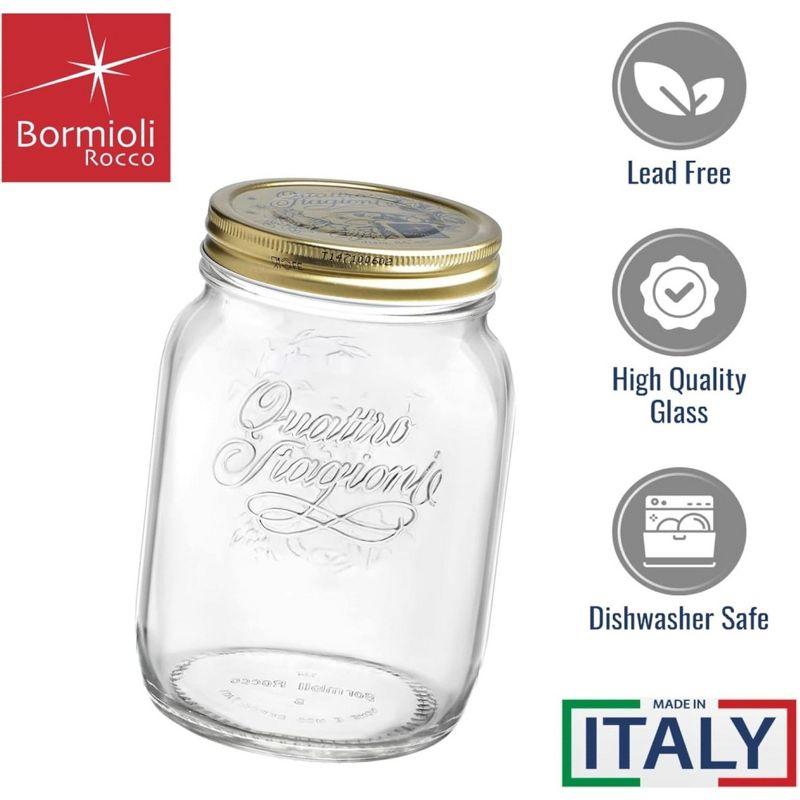 Bormioli Rocco Quattro Stagioni Food Jar wide Mouth (Set of 6)