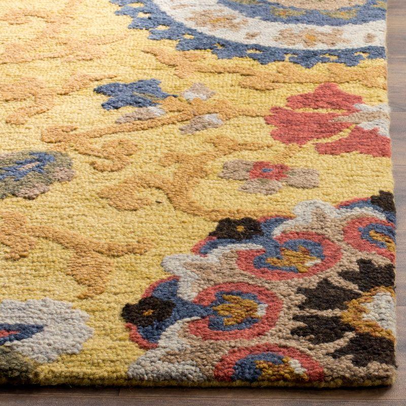 Blossom BLM401 Hand Tufted Area Rug - Gold/Multi - 6'x9' - Safavieh.