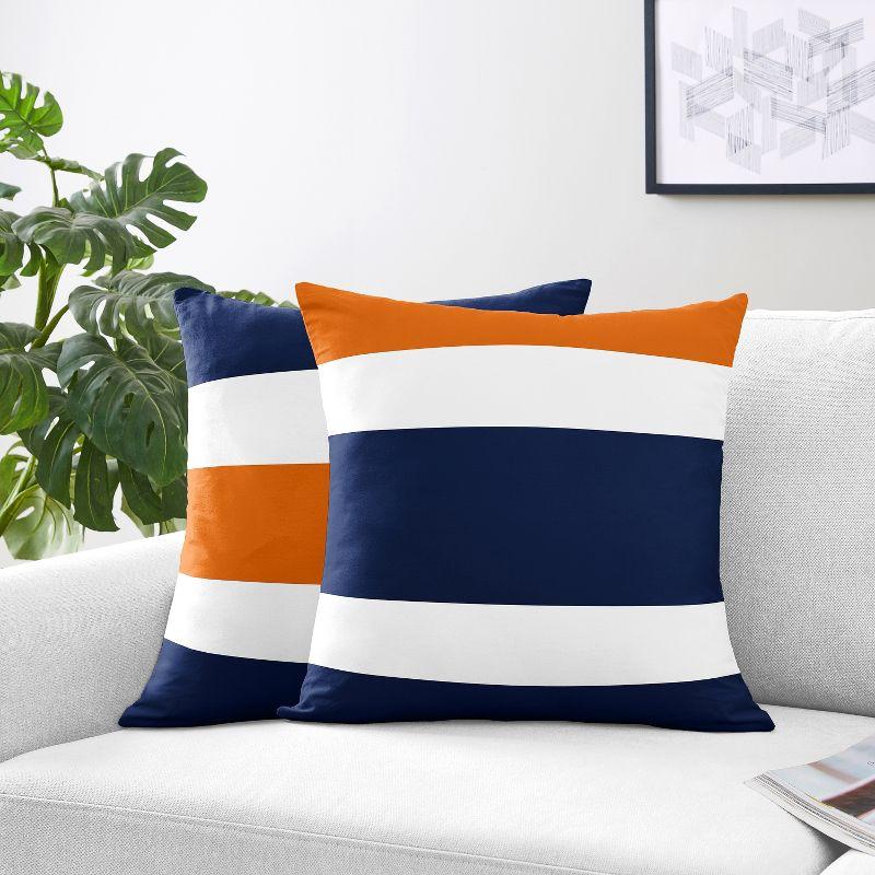 Stripe Striped 18'' Throw Pillow Cover