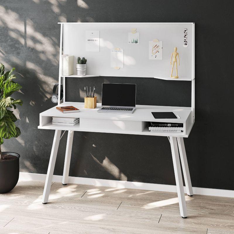 Computer Desk with Storage, Hutch & Magnetic Board - Techni Mobili