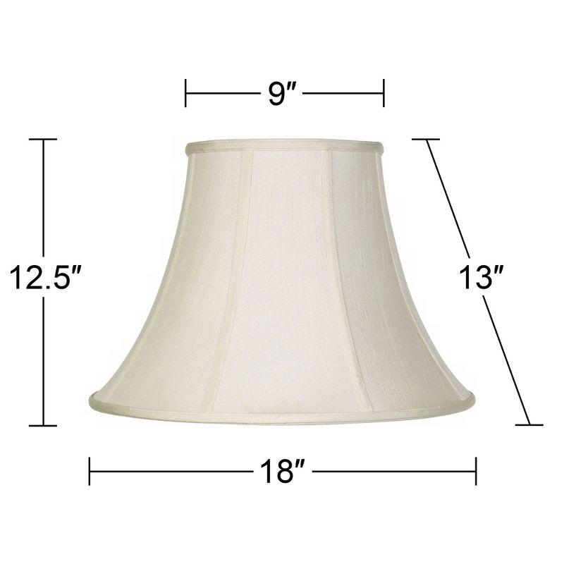 Creme Large Bell Lamp Shade with Brass Fitting