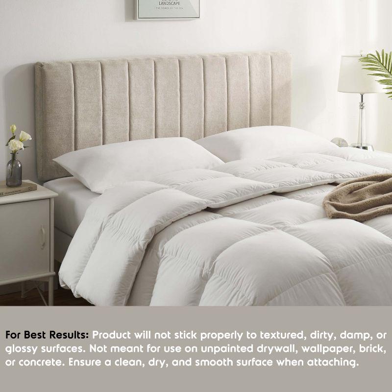 Upholstered Queen Headboard - Easy Assemble Wall Mounted Headboard with 3D Soundproof Wall Panels for Queen Size Bed - Beige