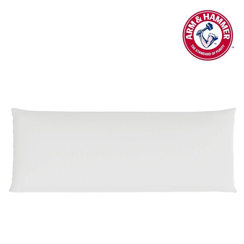 Arm & Hammer 20"x54" Cooling Comfort Zippered Body Pillow Cover White