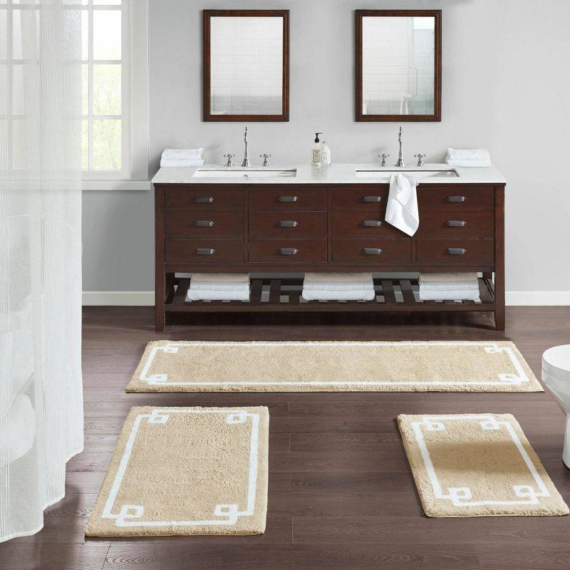 Madison Park 100% Cotton Tufted Bath Rug with Non-Slip Backing