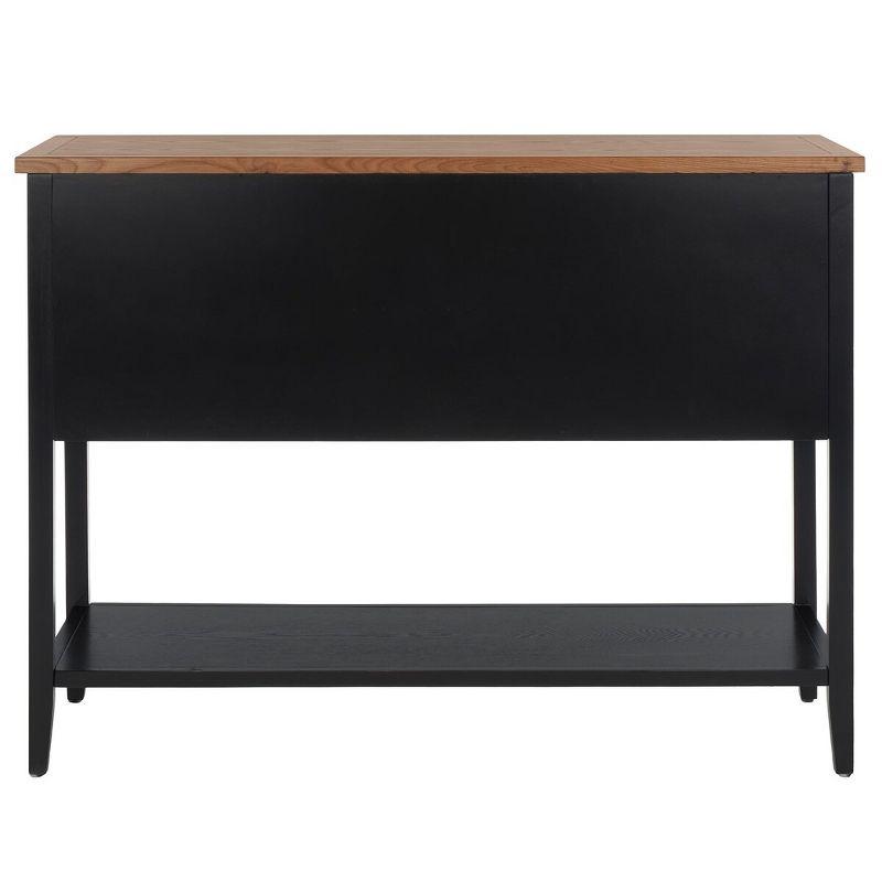 Charlotte Sideboard - Black/Oak Top - Safavieh.