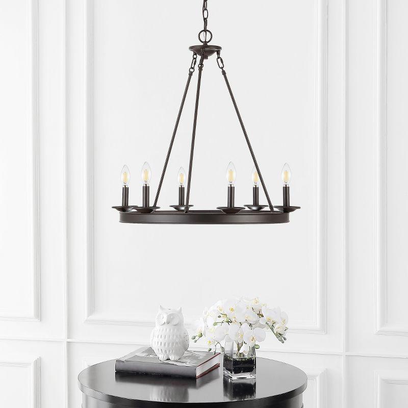 Joris 6 Light 26.25" Chandelier - CHA4015 - Oil Rub Bronze - Safavieh