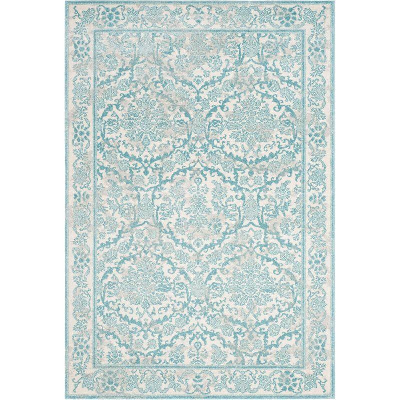 Evoke EVK242 Power Loomed Indoor Area Rug - Ivory/Light Blue - 5'3"x7'6" - Safavieh