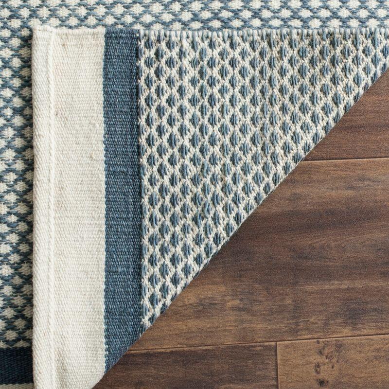 Kilim KLM952 Hand Woven Area Rug - Blue/Ivory - 5'x8' - Safavieh.