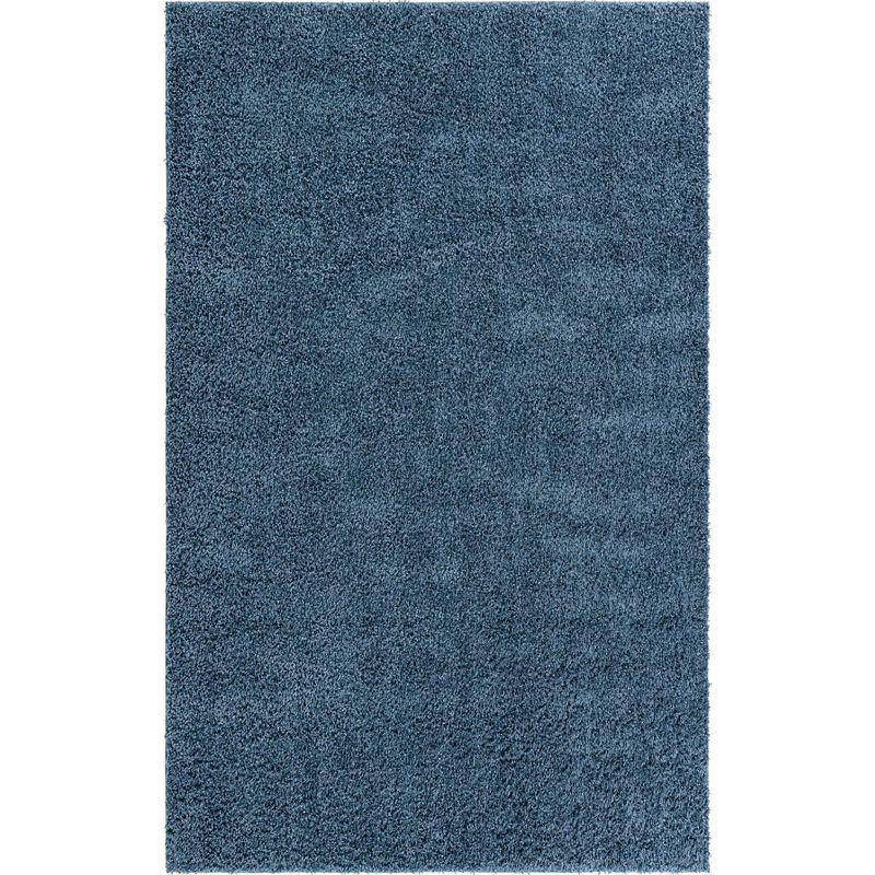 Unique Loom 3' 3 x 5' 3 Davos Shag Marine Blue Area Rug