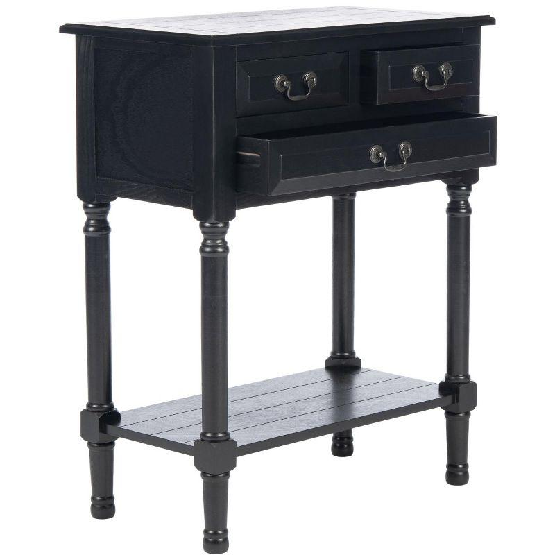 Primrose 3 Drawer Console Table - CNS5707B - Black - Safavieh