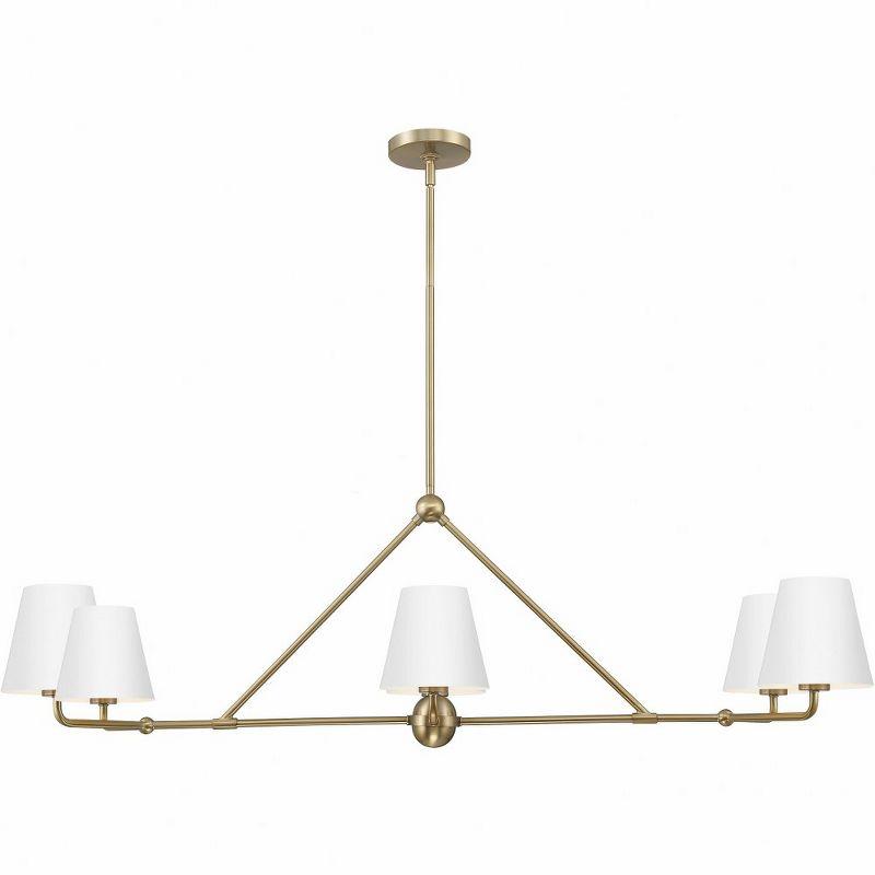 Crystorama Lighting Xavier 6 - Light Chandelier in  Vibrant Gold/White