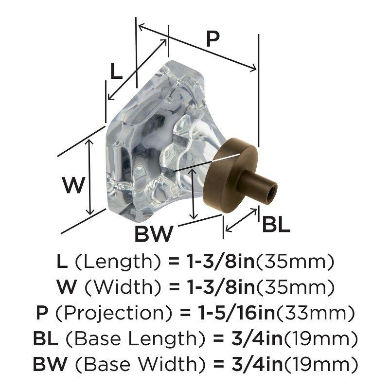 Glacio 1 3/8" Length Square Knob