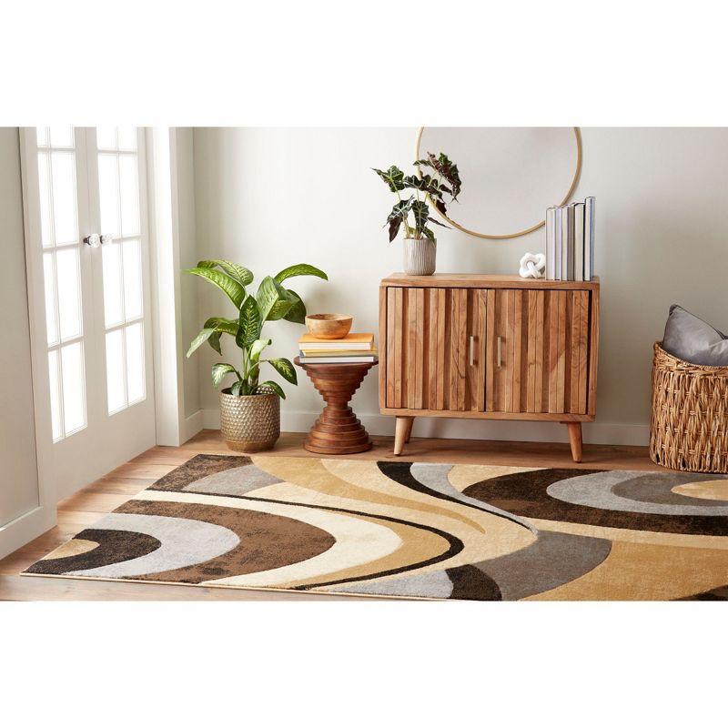 Home Dynamix Slade Contemporary Abstract Area Rug, Brown/Grey, 7'10"x10'6"