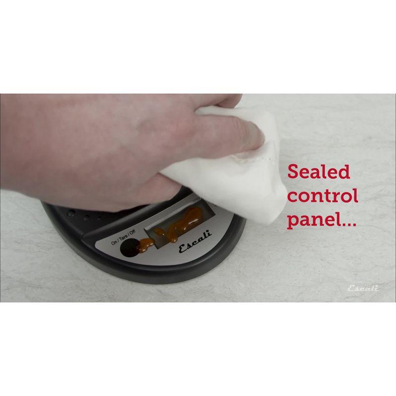 Escali Primo Digital Kitchen Scale Blue: LCD Display, 11 lb Capacity, Automatic Shut-Off, Metric Conversion