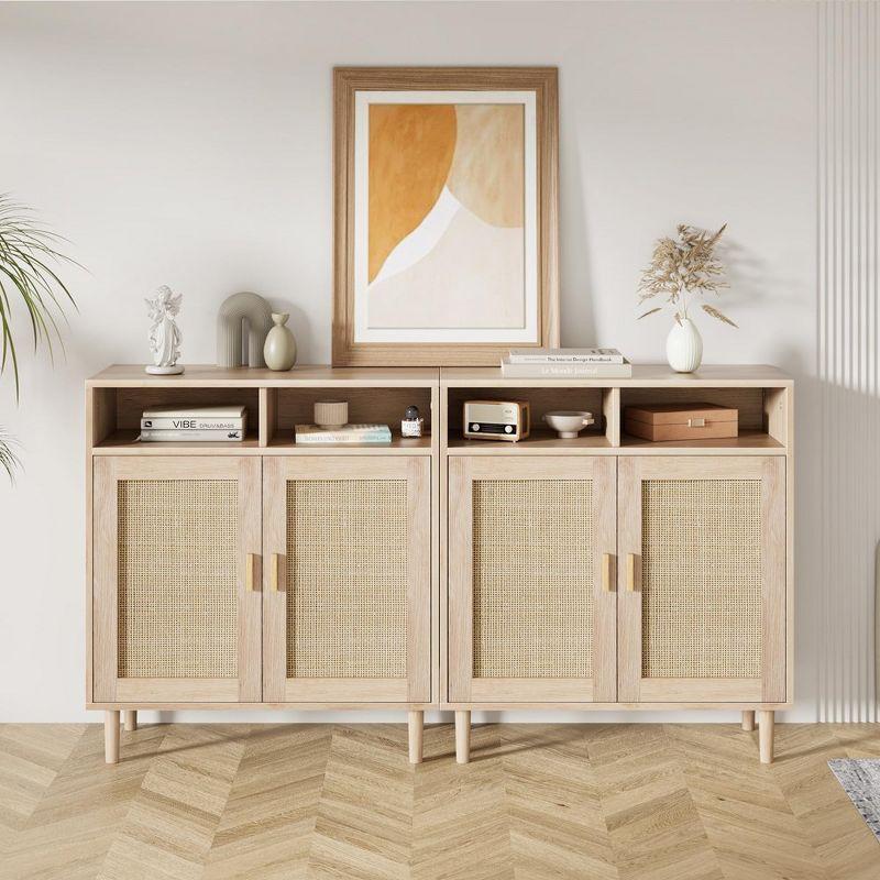 Set of 2 Sideboard Buffet Storage Cabinet