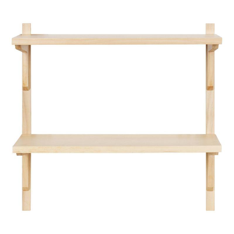 24" x 24" Meridien Wood Wall Shelf Natural - Kate & Laurel All Things Decor