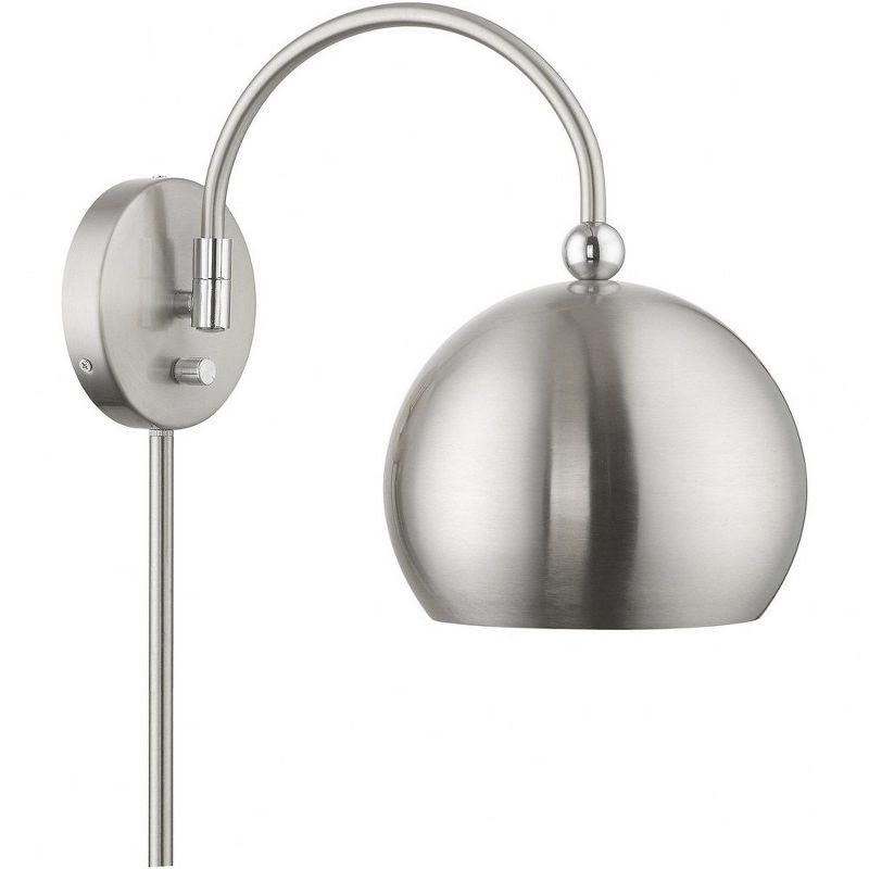 Livex Lighting Stockton 1 - Light Wall Light in  Brushed Nickel/Polished Chrome