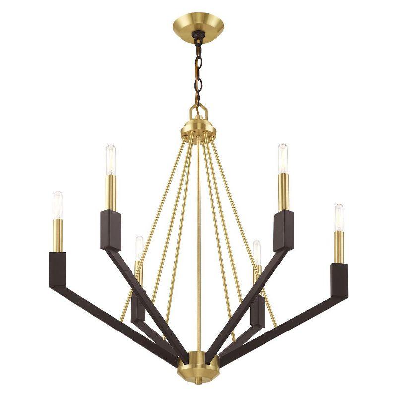 Livex Lighting Beckett 6 - Light Chandelier in  Satin Brass/Bronze