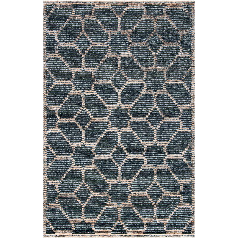 Natural Fiber NF218 Hand Woven Area Rug - Beige/Charcoal - 5'x8' - Safavieh.