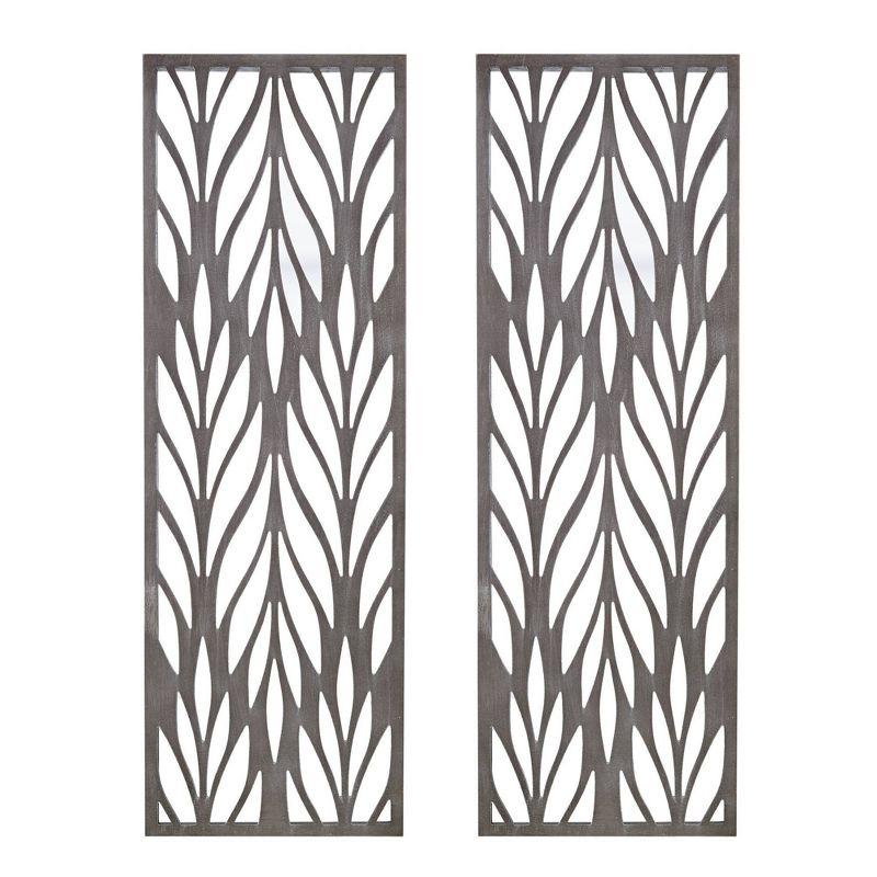 Florian Gray Laser Cut Wood Panel Wall Décor