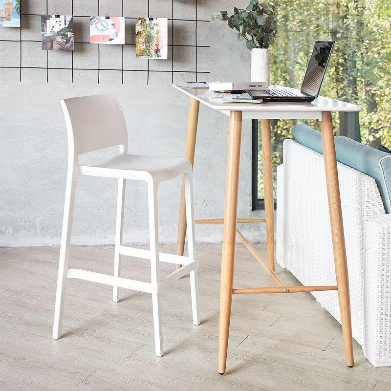 Sensilla 2pk Outdoor Stackable Bar Stools - White - Lagoon