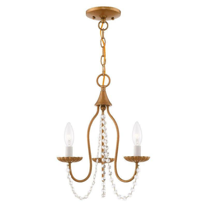 Livex Lighting Alessia 3 - Light Chandelier in  Antique Gold Leaf