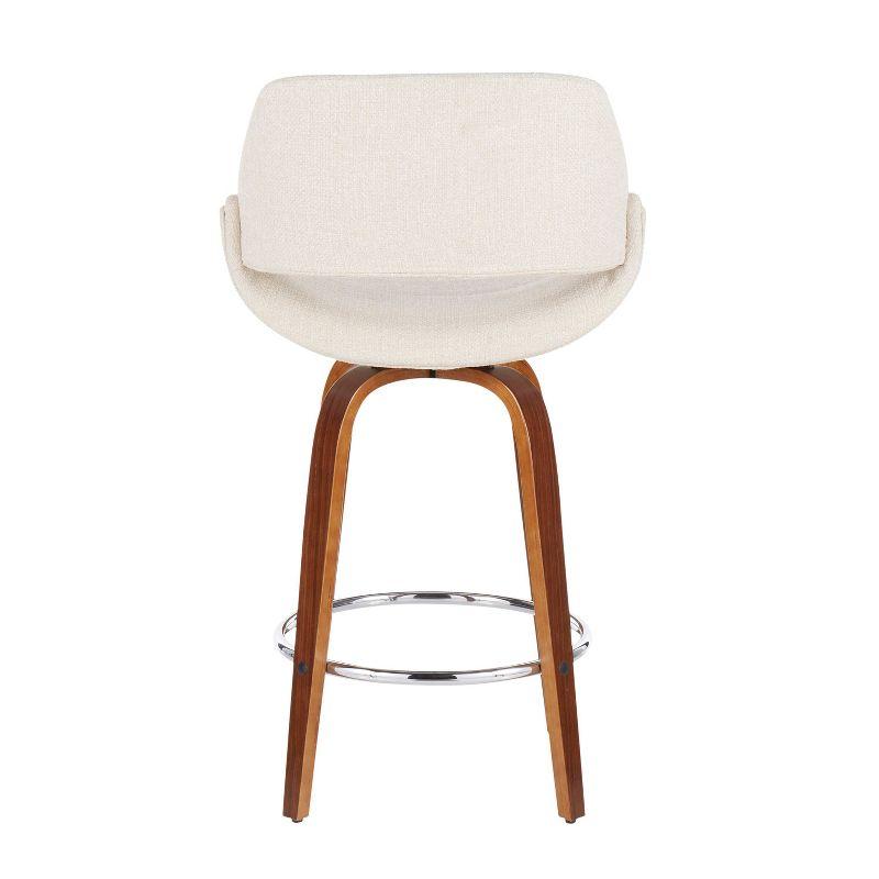 Set of 2 Fabrico Mid Century Modern Counter Height Barstool - LumiSource