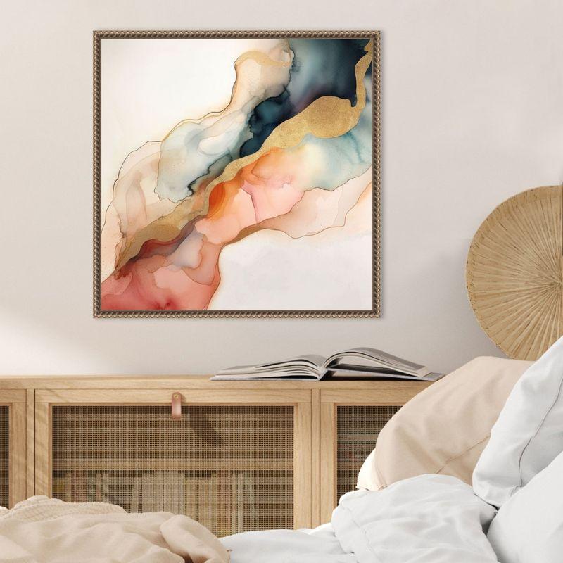 Amanti Art Abstracted Radiance I by Irena Orlov Canvas Wall Art Print Framed 22-in. W x 22-in. H.