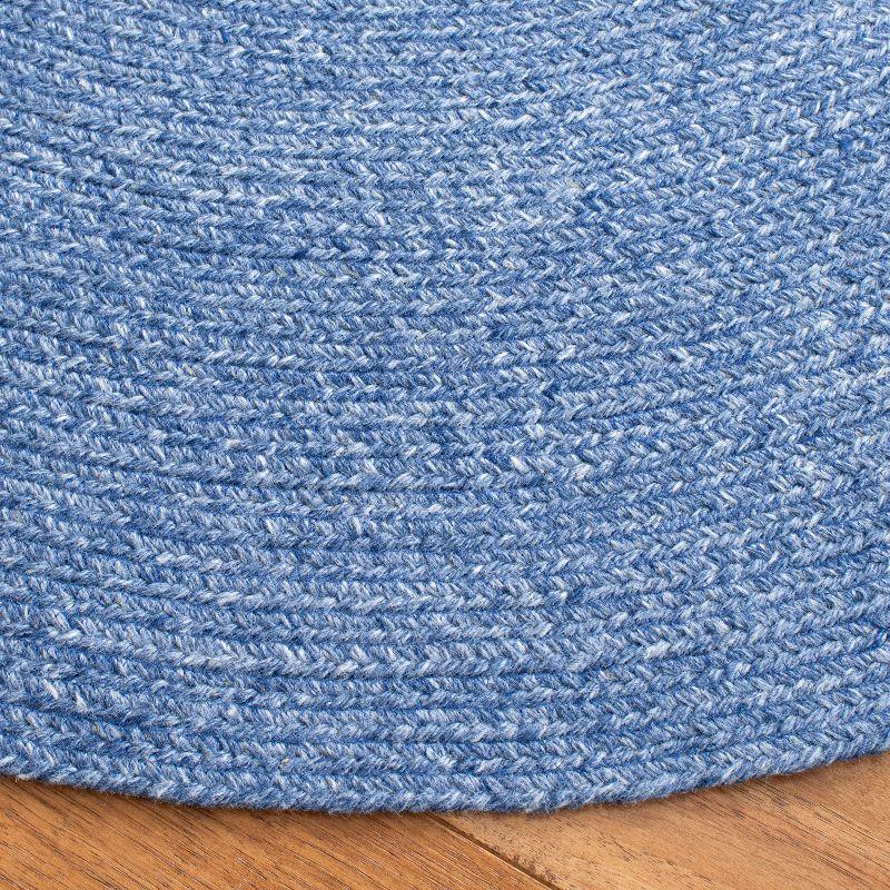 Braided BRD800 Hand Woven Area Rug - Blue - 8' round - Safavieh.