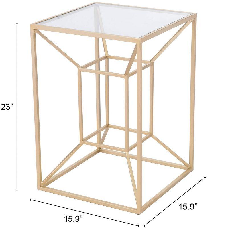 Zuo Canyon Side Table Gold