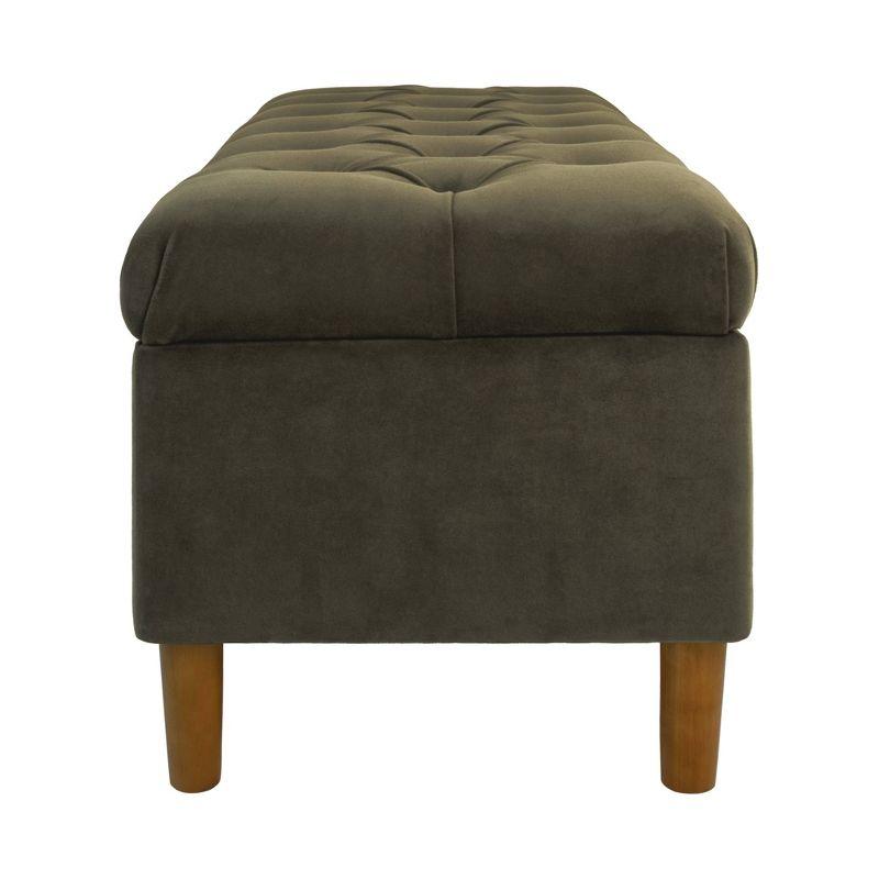 HomePop Velvet Upholstered Storage Bench