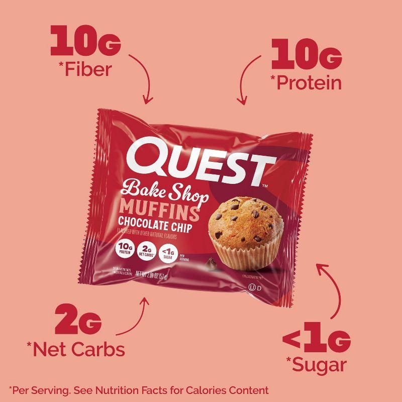 Quest Nutrition Bake Shop Muffin - Chocolate Chip - 8ct