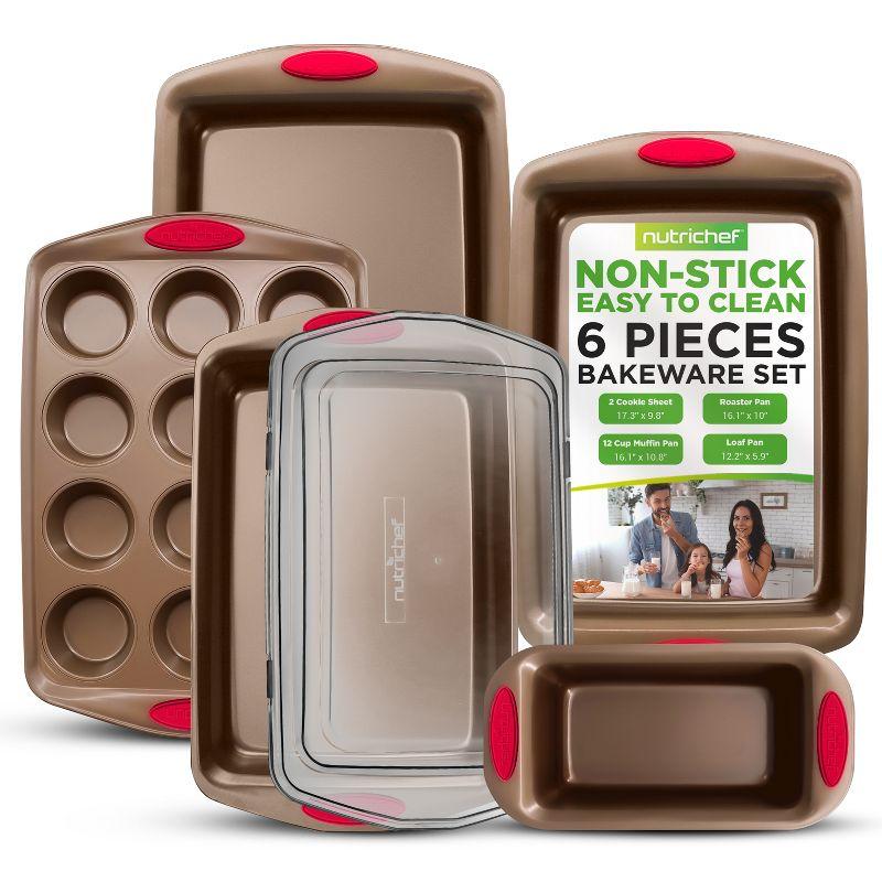 NutriChef NutriChef 6-Piece Deluxe Steel Nonstick Bakeware Set