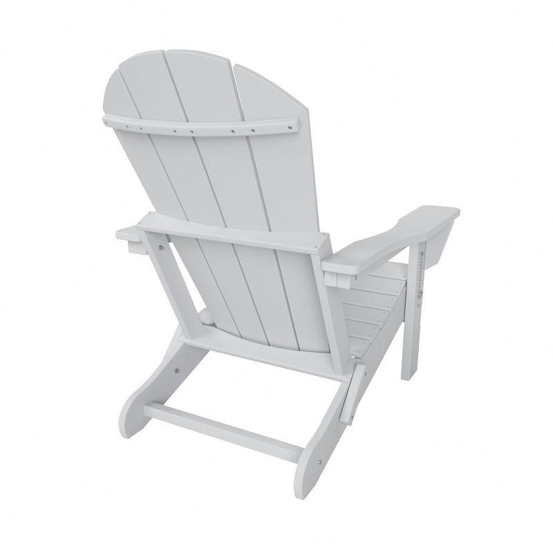 WestinTrends Malibu HDPE Outdoor Patio Folding Poly Adirondack Chair